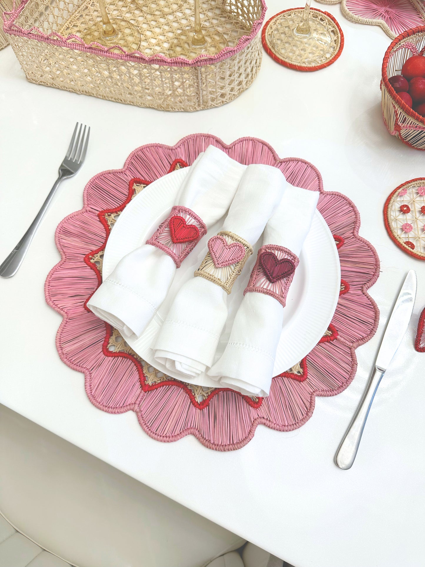 Simple Love Iraca Napkin Ring (Set of 6 or 8)