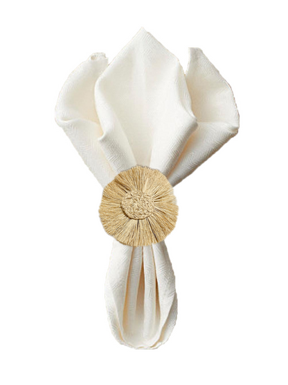Sunflower Iraca Napkin Ring (Set of 6 or 8)