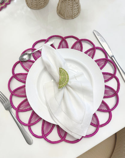 Lime Iraca Napkin Ring (Set of 6 or 8)