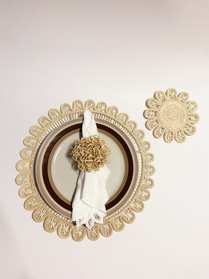 Sunny flower Iraca Placemat