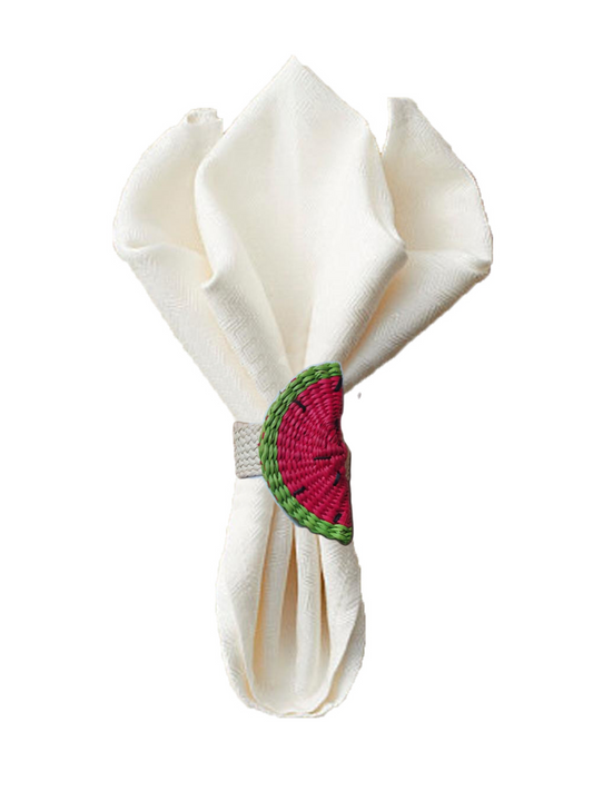 Watermelon Iraca Napkin Ring (Set of 4, 6 or 8)