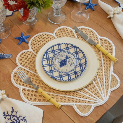 White Shell Iraca Placemat