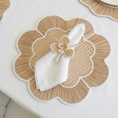 White Iraca Placemat