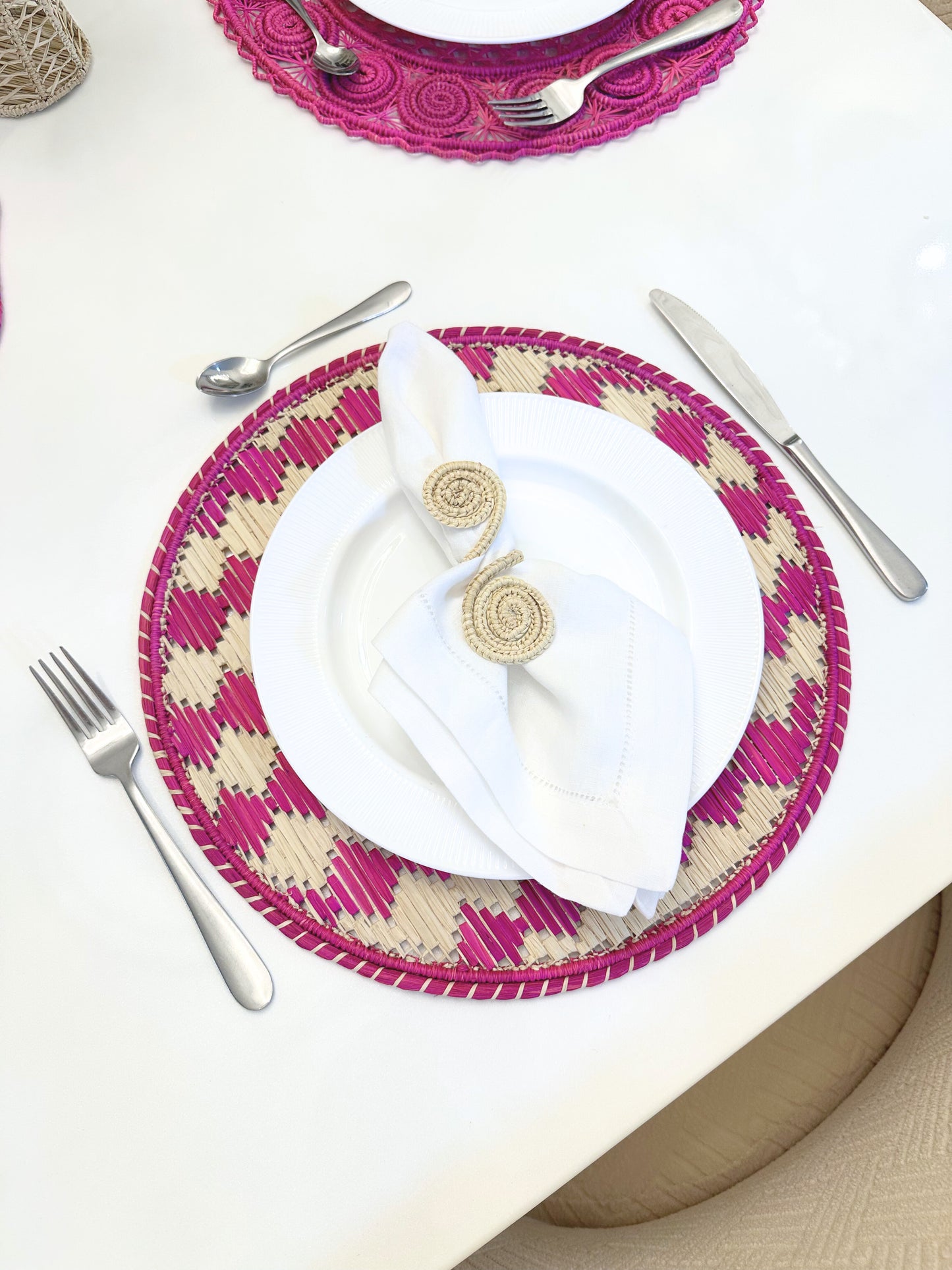 Traditional Caracol Iraca Napkin Ring (Set of 6 or 8)