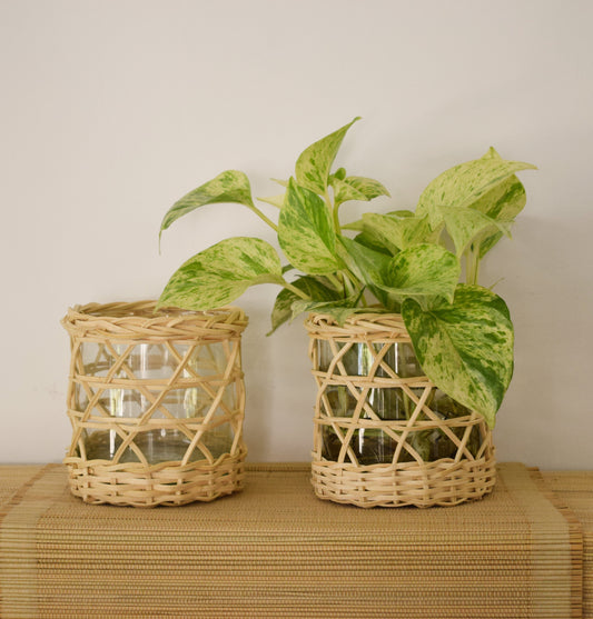 Oca Woven Glass Vase