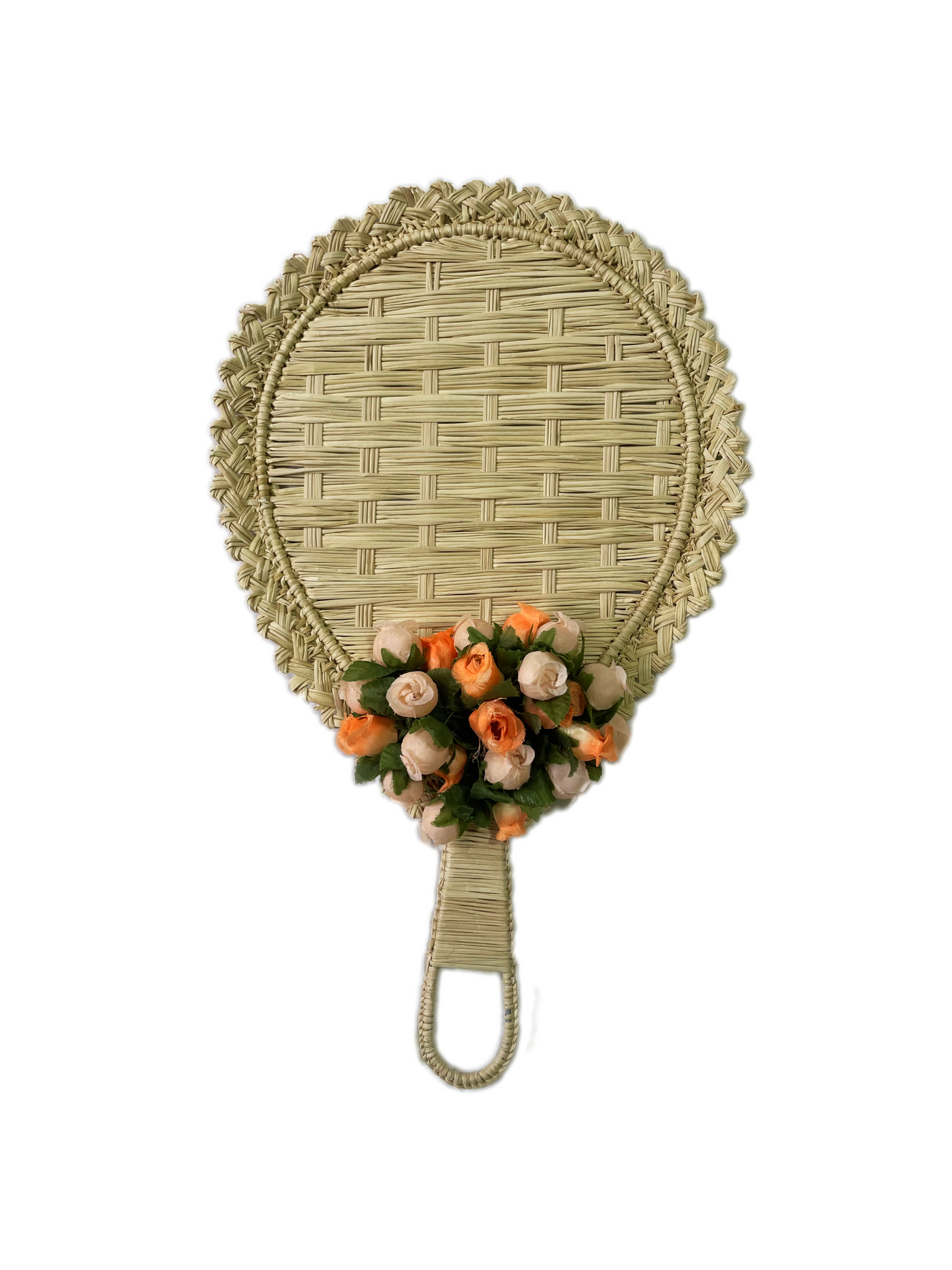 Oval Iraca Hand Fan