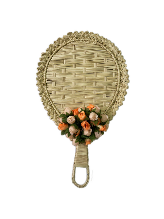 Oval Iraca Hand Fan