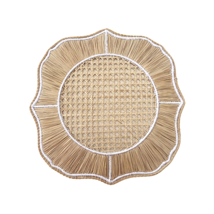 White Festive Iraca Placemat